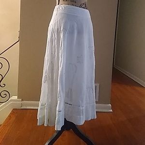 Soft Surroundings NWOT white on white beaded maxi